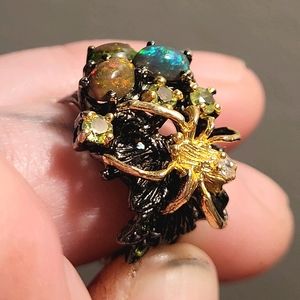 Natural opal ring [stunning!]